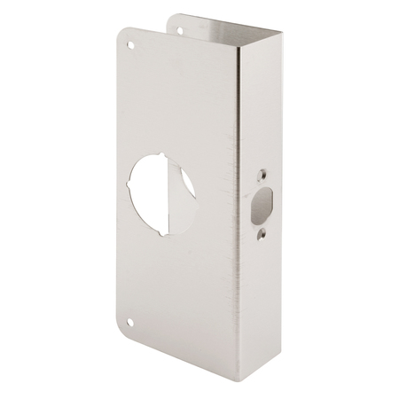 PRIME-LINE 1-3/4 in. x 9 in. Stainless Steel Lock and Door Reinforcer, 2-1/8 in U 9586